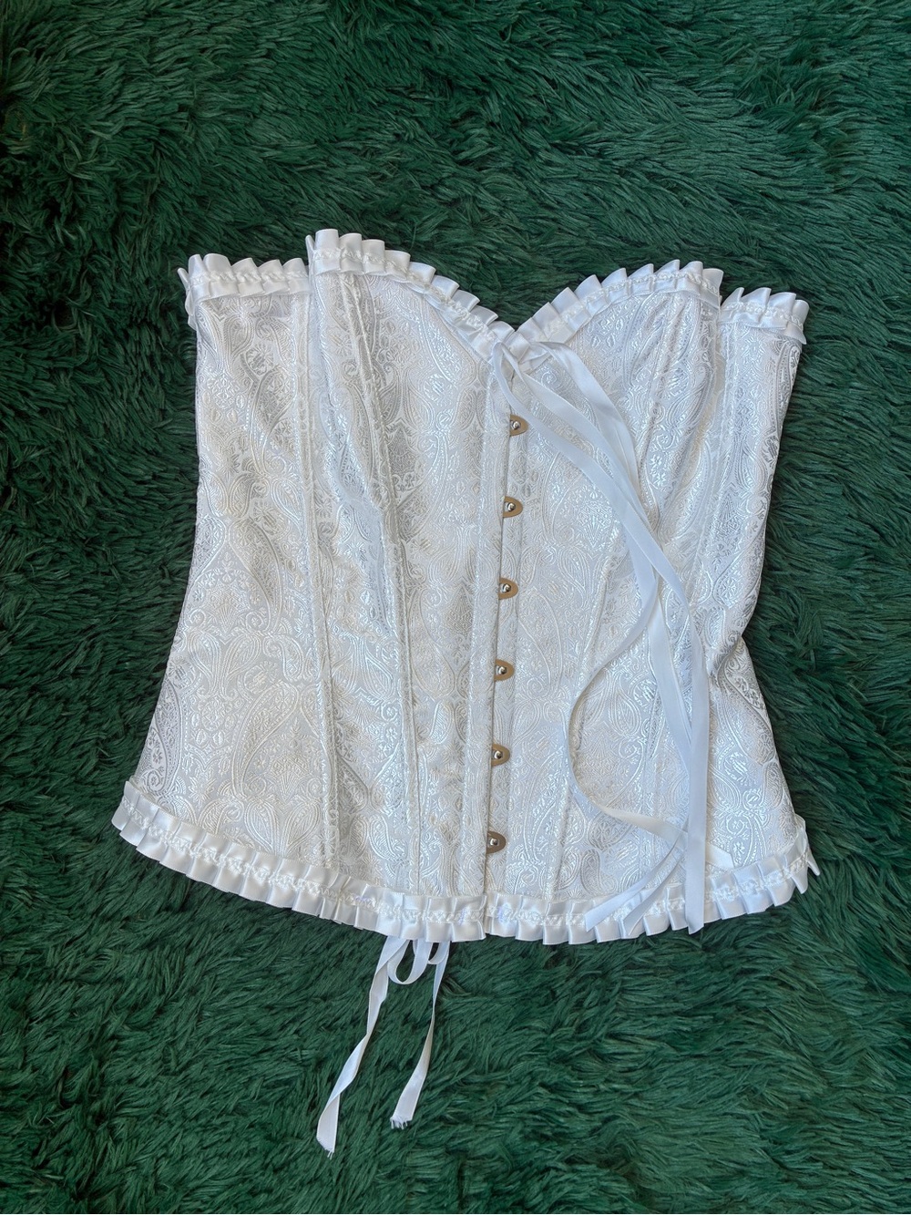 Medium White Satin Corset by Alivila y